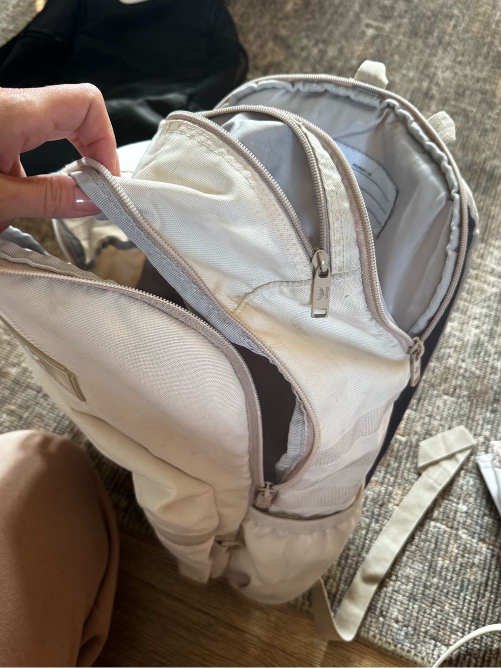 adidas Cream Backpack - Casual Everyday Pack - Picture 2 of 3